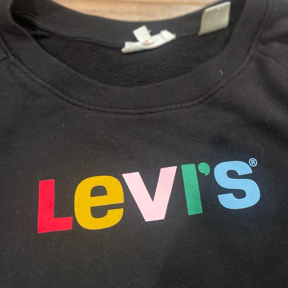 LEVIS women's black rainbow crewneck - Picture 2 of 2